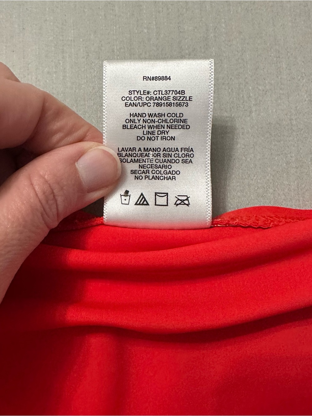 Catalina Tankini Swimsuit Set Large 12 14 Orange Tiered Ruffle Top Skirtini Swim - Picture 3 of 14